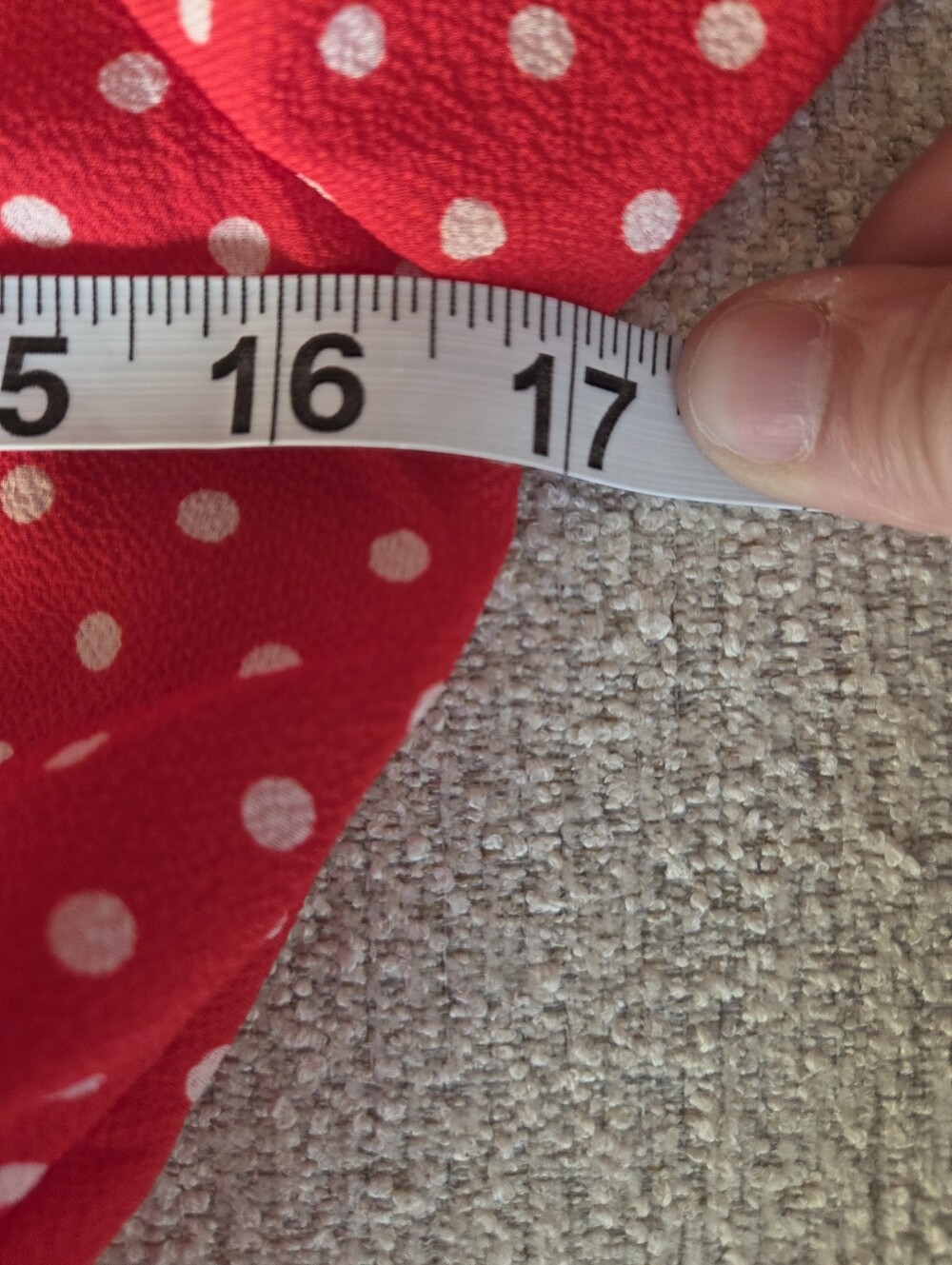 Monteau Los Angeles Red & White Polka Dot Button-Front Dress - Small - Picture 7 of 8